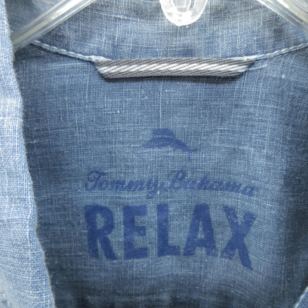 Tommy Bahama Shirt Men's 1XB Blue Long Sleeve Sea Glass Breezer Relax New DEFECT - Picture 3 of 11